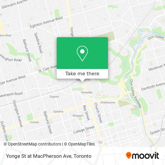 Yonge St at MacPherson Ave map