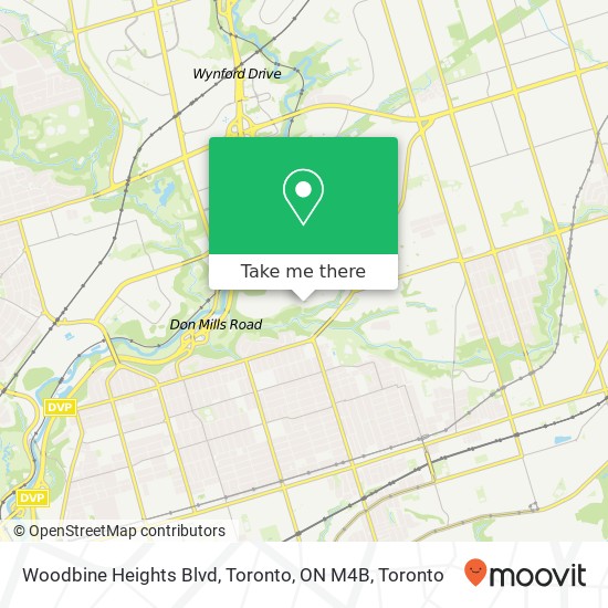Woodbine Heights Blvd, Toronto, ON M4B map