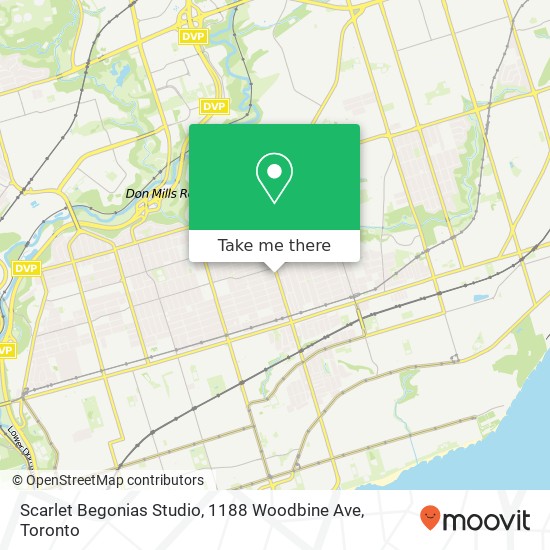 Scarlet Begonias Studio, 1188 Woodbine Ave map