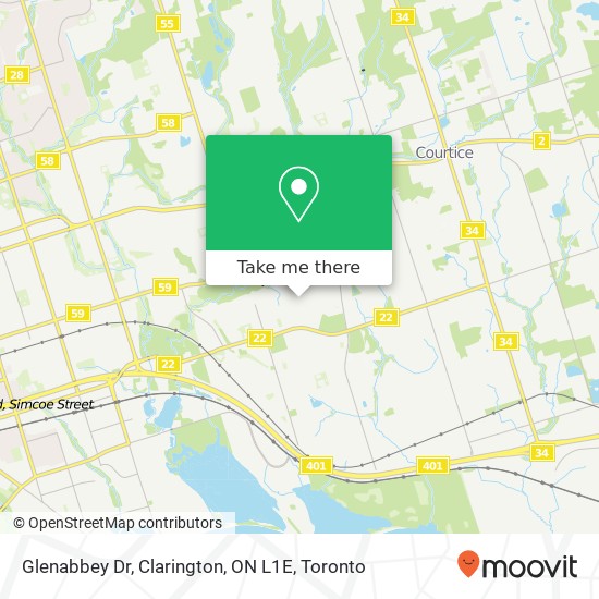 Glenabbey Dr, Clarington, ON L1E map