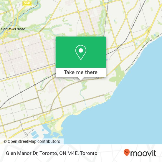 Glen Manor Dr, Toronto, ON M4E map