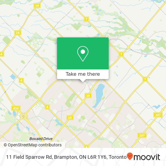 11 Field Sparrow Rd, Brampton, ON L6R 1Y6 map