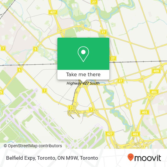 Belfield Expy, Toronto, ON M9W map
