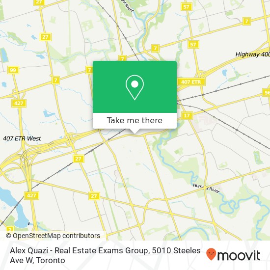 Alex Quazi - Real Estate Exams Group, 5010 Steeles Ave W map