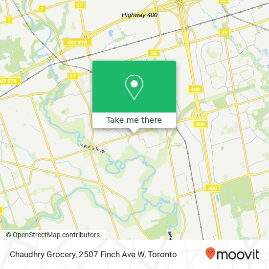 Chaudhry Grocery, 2507 Finch Ave W map