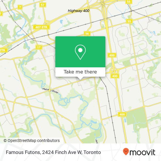 Famous Futons, 2424 Finch Ave W map