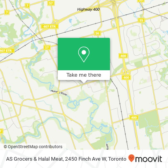 AS Grocers & Halal Meat, 2450 Finch Ave W map