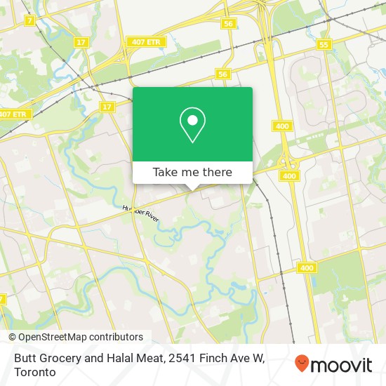 Butt Grocery and Halal Meat, 2541 Finch Ave W map