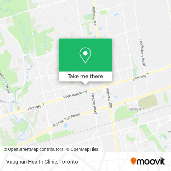 Vaughan Health Clinic map