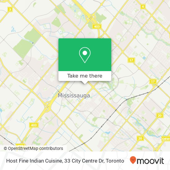 Host Fine Indian Cuisine, 33 City Centre Dr map