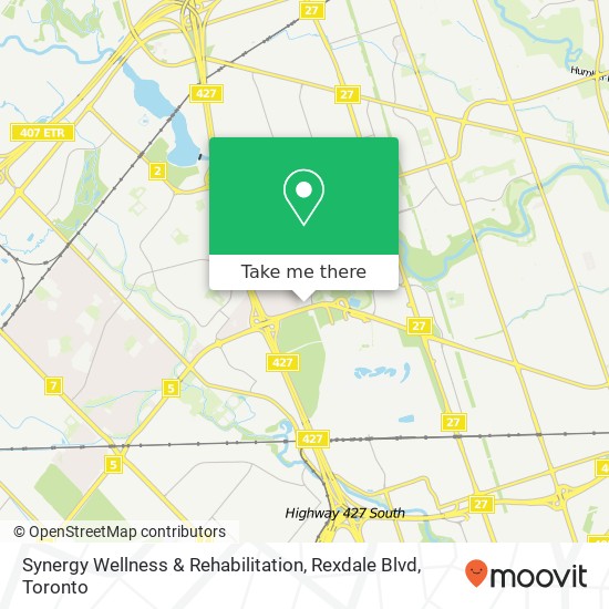 Synergy Wellness & Rehabilitation, Rexdale Blvd map