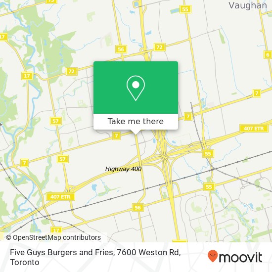 Five Guys Burgers and Fries, 7600 Weston Rd map