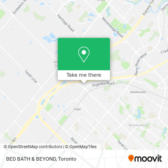 BED BATH & BEYOND map