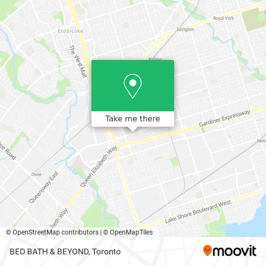 BED BATH & BEYOND map