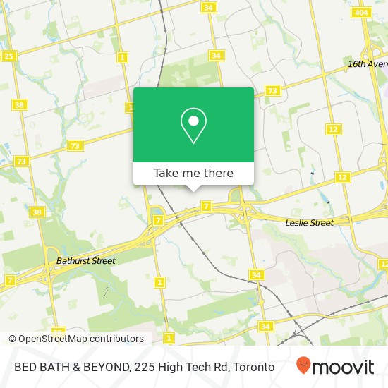 BED BATH & BEYOND, 225 High Tech Rd map