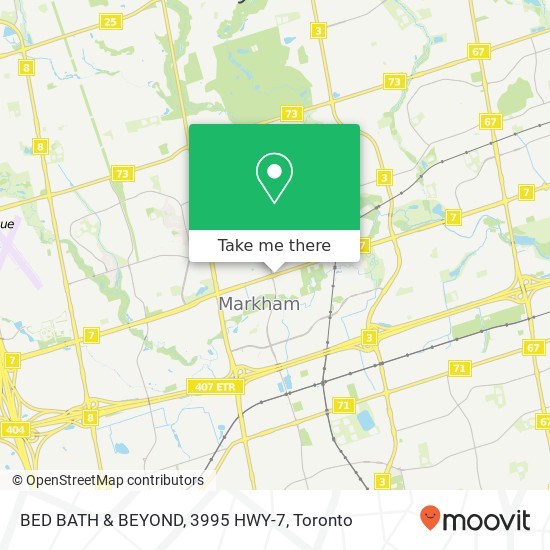 BED BATH & BEYOND, 3995 HWY-7 map