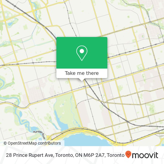 28 Prince Rupert Ave, Toronto, ON M6P 2A7 map