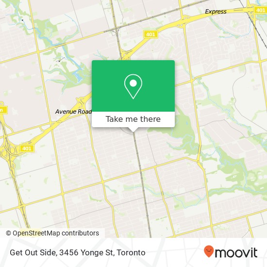 Get Out Side, 3456 Yonge St map