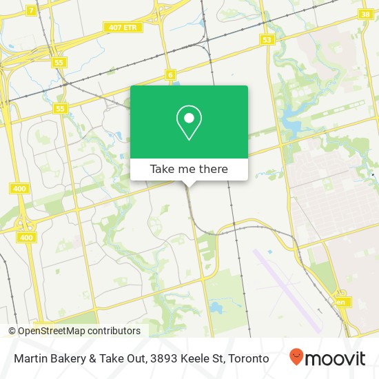 Martin Bakery & Take Out, 3893 Keele St plan