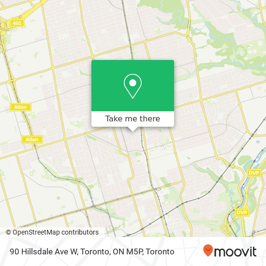90 Hillsdale Ave W, Toronto, ON M5P map