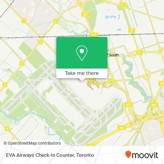 EVA Airways Check-In Counter, Toronto Pearson International Airport (YYZ) plan