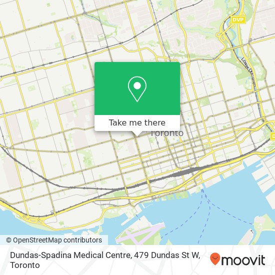 Dundas-Spadina Medical Centre, 479 Dundas St W map