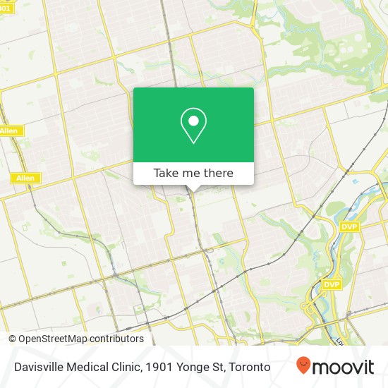 Davisville Medical Clinic, 1901 Yonge St map