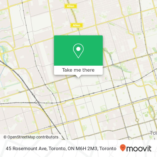 45 Rosemount Ave, Toronto, ON M6H 2M3 map