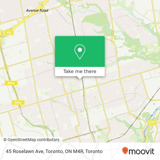 45 Roselawn Ave, Toronto, ON M4R map