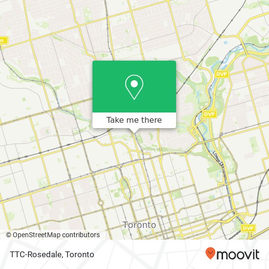 TTC-Rosedale map