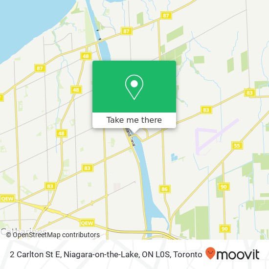 2 Carlton St E, Niagara-on-the-Lake, ON L0S map