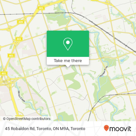 45 Robaldon Rd, Toronto, ON M9A map