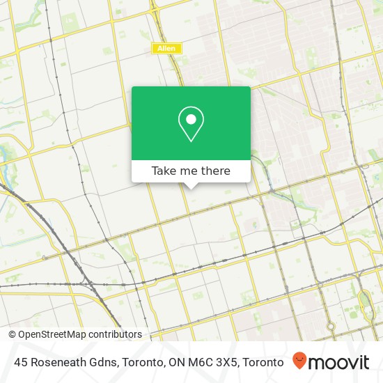45 Roseneath Gdns, Toronto, ON M6C 3X5 map