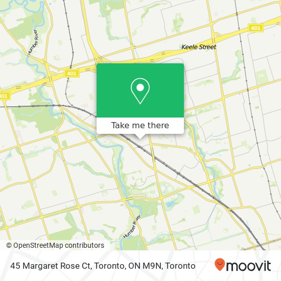 45 Margaret Rose Ct, Toronto, ON M9N map