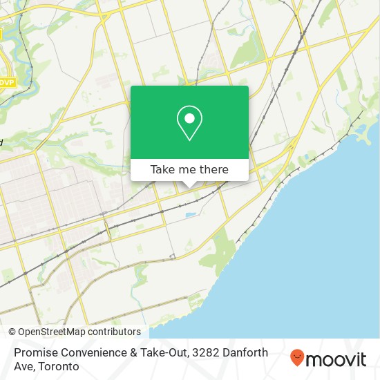 Promise Convenience & Take-Out, 3282 Danforth Ave map