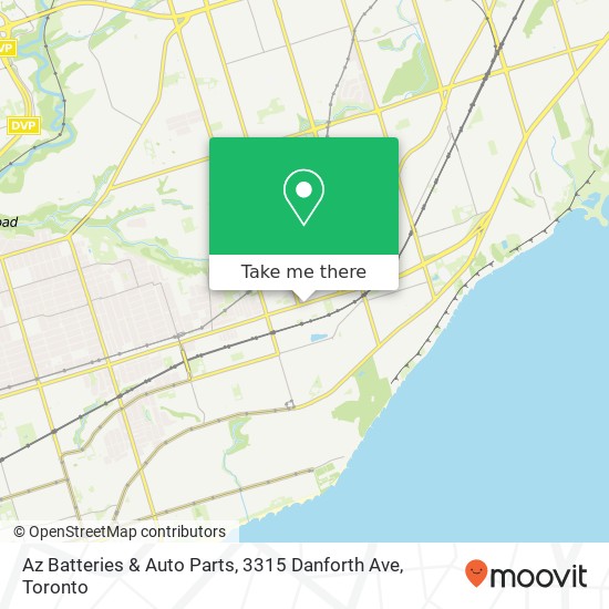 Az Batteries & Auto Parts, 3315 Danforth Ave map