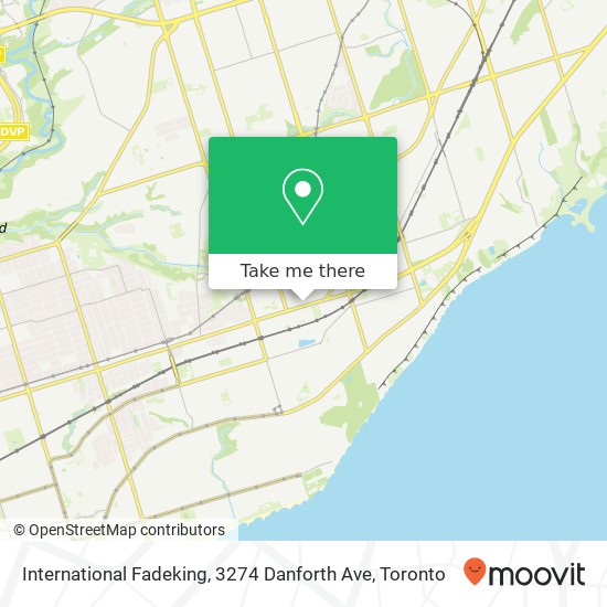 International Fadeking, 3274 Danforth Ave map