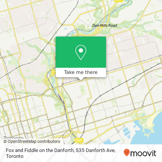Fox and Fiddle on the Danforth, 535 Danforth Ave map