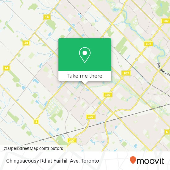 Chinguacousy Rd at Fairhill Ave map