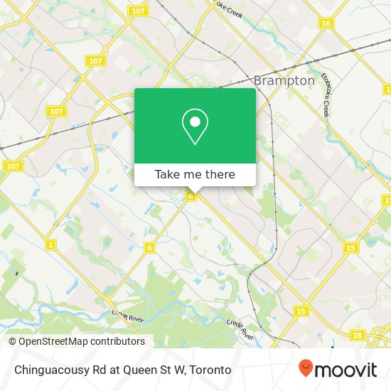 Chinguacousy Rd at Queen St W map