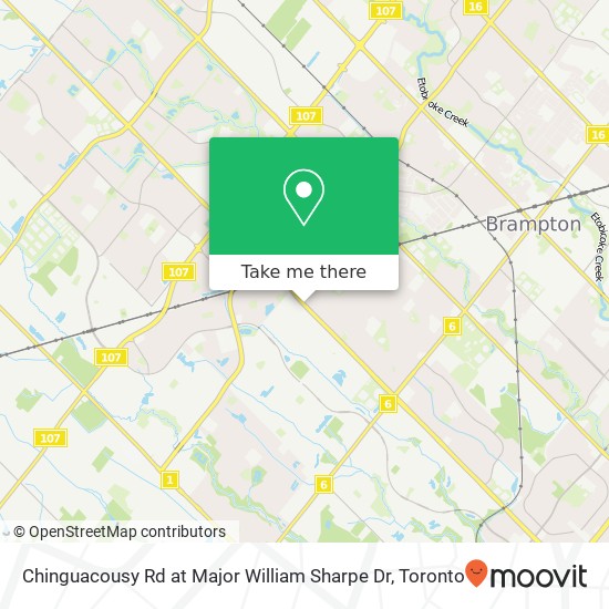 Chinguacousy Rd at Major William Sharpe Dr map