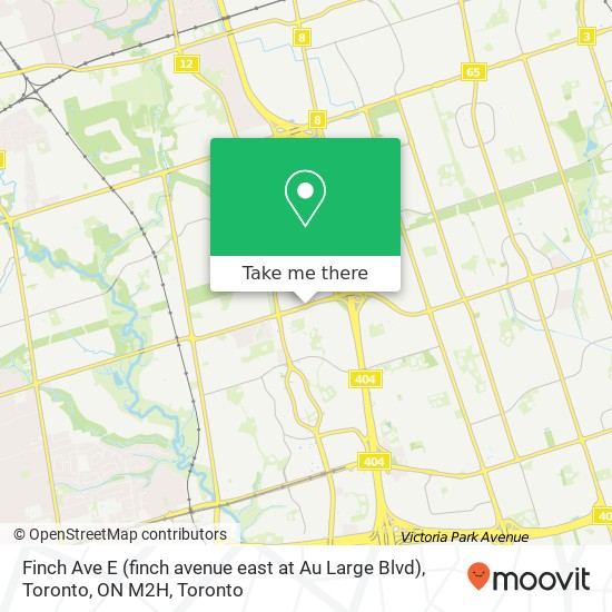 Finch Ave E (finch avenue east at Au Large Blvd), Toronto, ON M2H plan