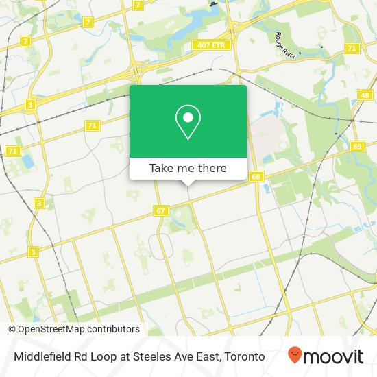 Middlefield Rd Loop at Steeles Ave East map