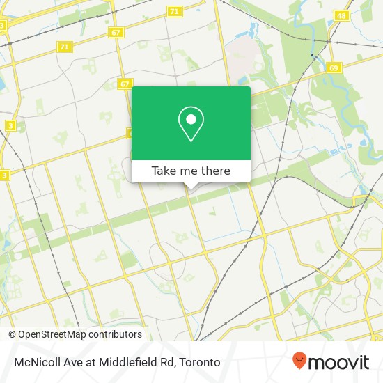 McNicoll Ave at Middlefield Rd map