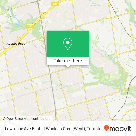 Lawrence Ave East at Wanless Cres (West) map
