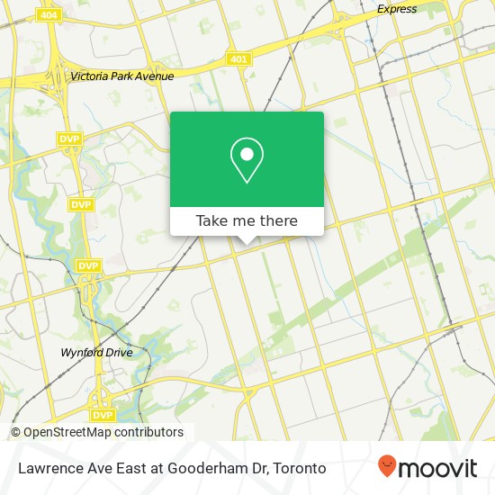 Lawrence Ave East at Gooderham Dr map