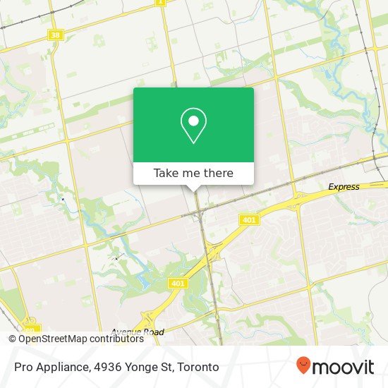 Pro Appliance, 4936 Yonge St map