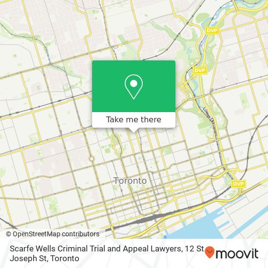 Scarfe Wells Criminal Trial and Appeal Lawyers, 12 St Joseph St map