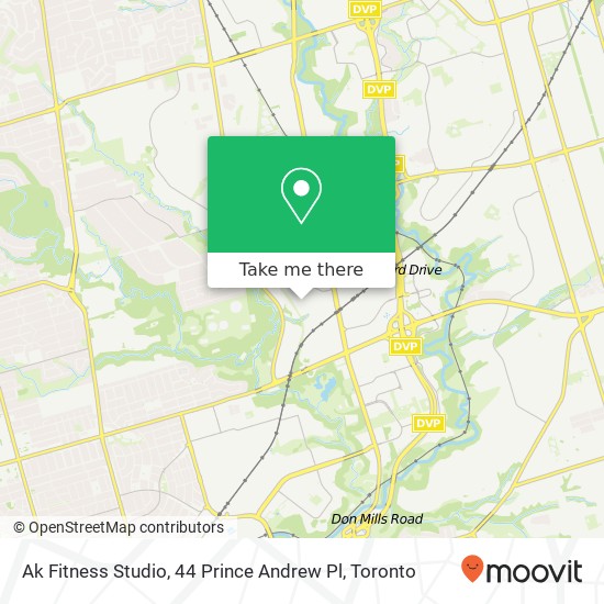 Ak Fitness Studio, 44 Prince Andrew Pl map