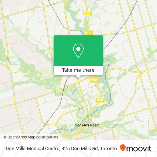 Don Mills Medical Centre, 825 Don Mills Rd map